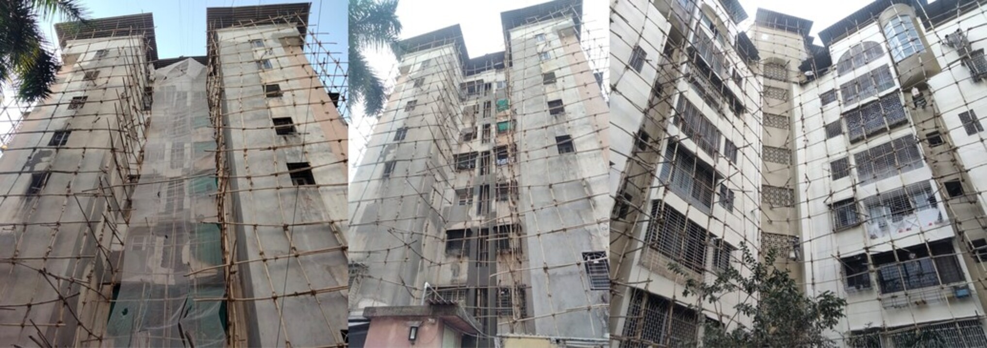 Bamboo Scaffolding and Plaster Work